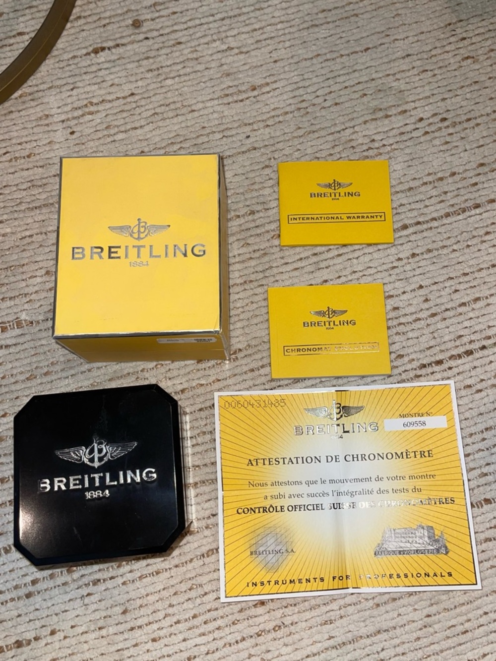 Breitling luxury watch full presentation set